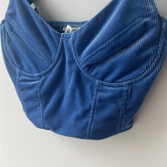 Women’s Blue corset crop top XS - Picture 2 of 5